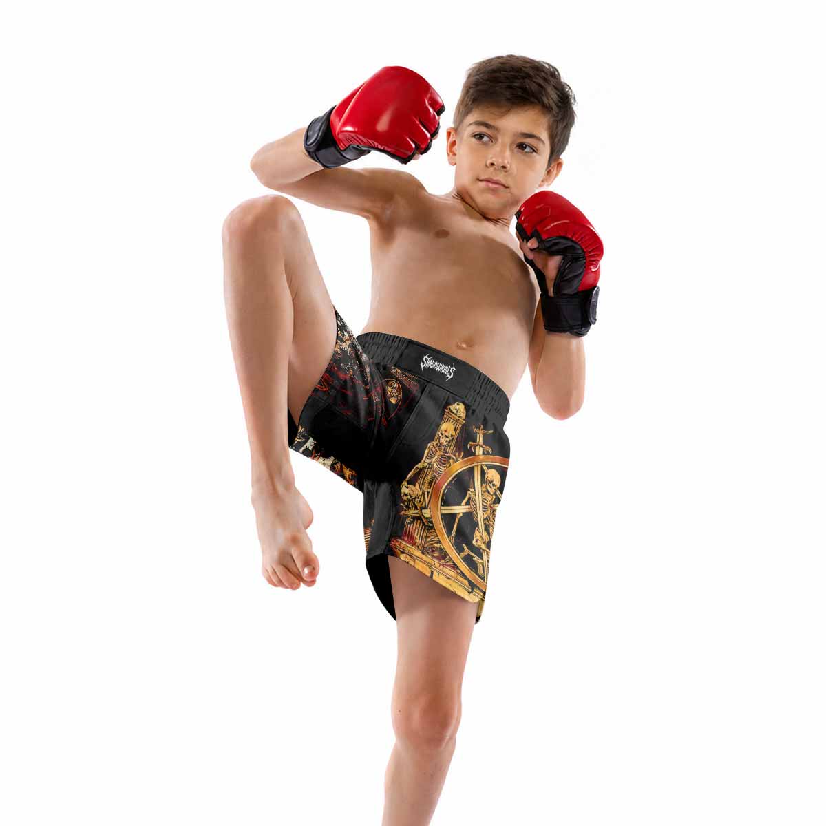 Slayer South Of Heaven Kids Grappling Shorts - lifestyle