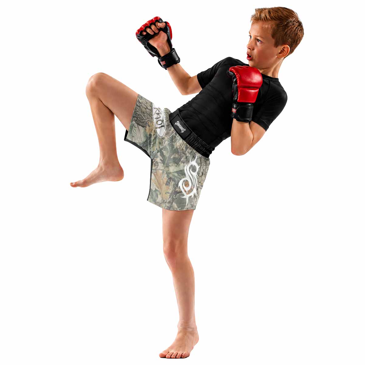 Slipknot Forest Camo Kids Grappling Shorts - lifestyle