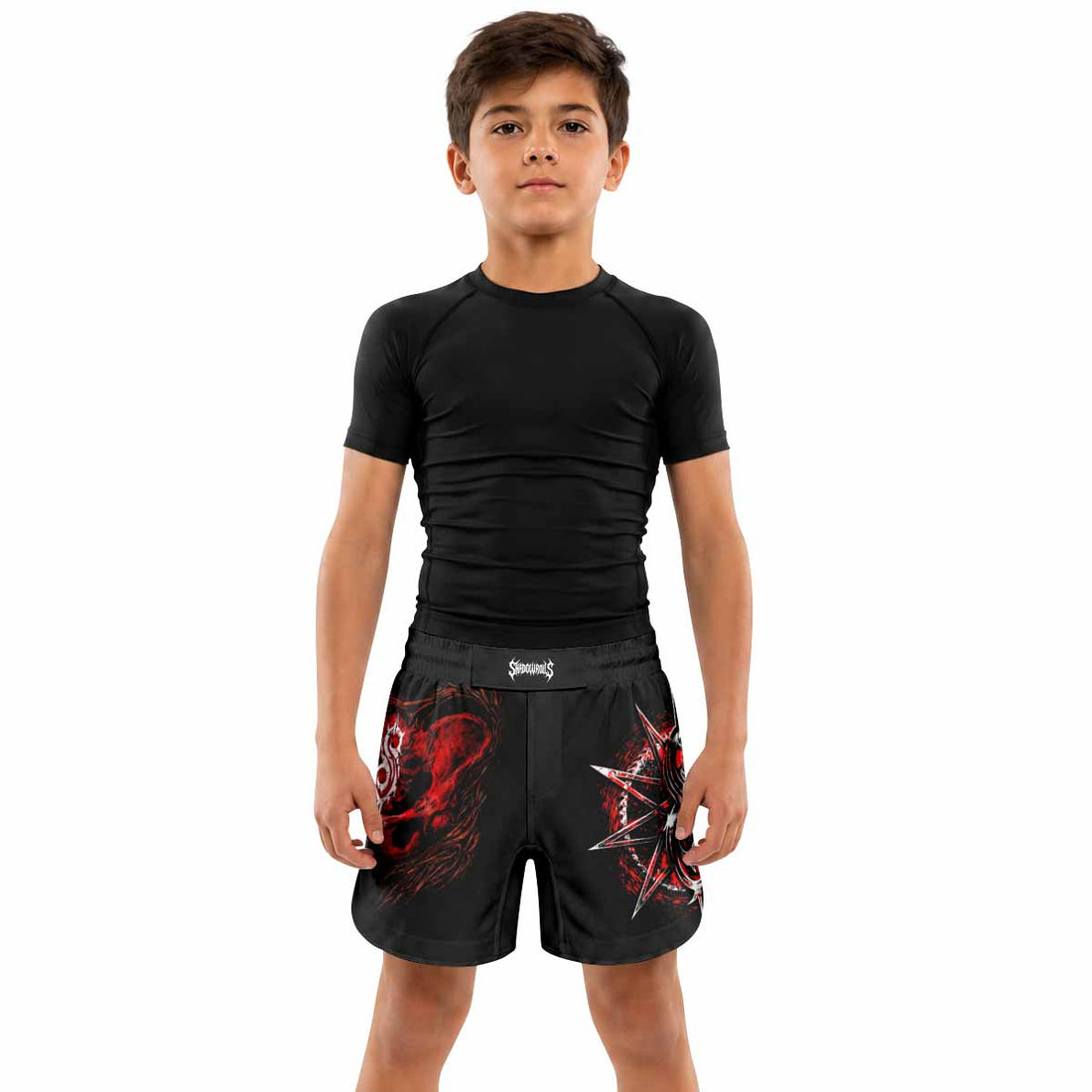Slipknot Crimson Ribcage Kids Grappling Shorts - lifestyle