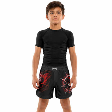 Slipknot Crimson Ribcage Kids Grappling Shorts - lifestyle