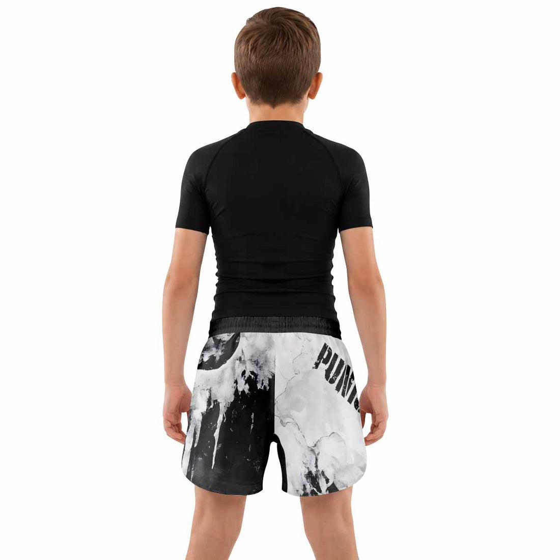 Punisher Ghost Skull Kids Grappling Shorts - lifestyle