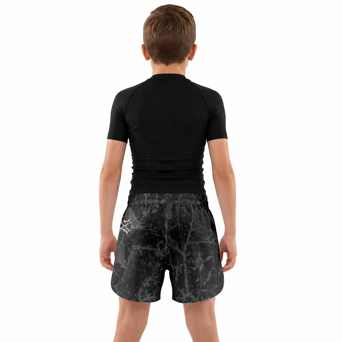 Crown of Thorns Cross Kids Grappling Shorts - lifestyle
