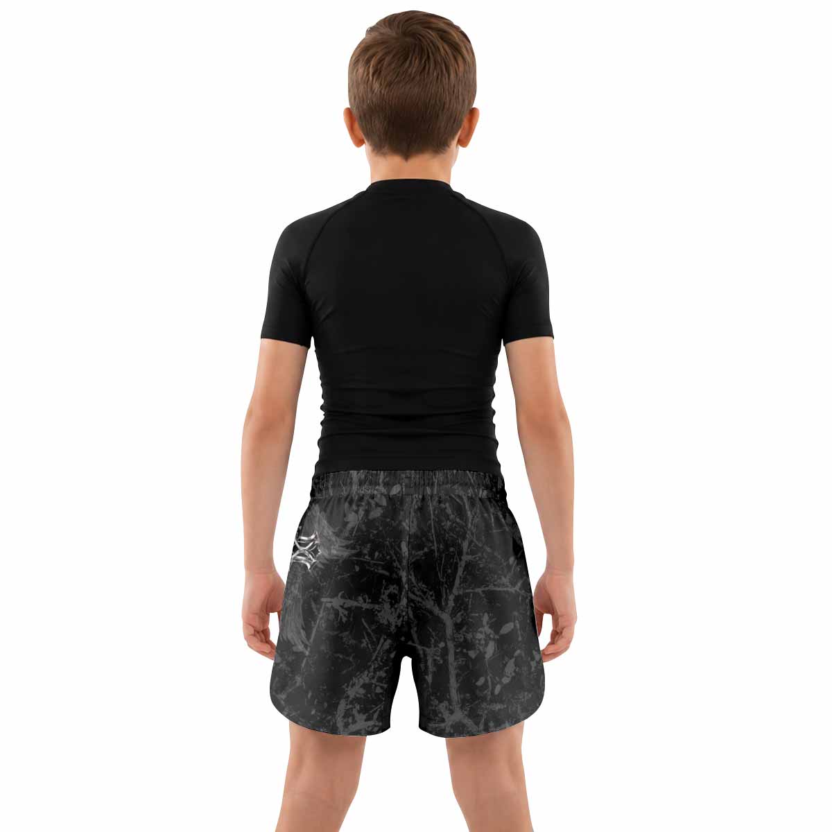 Crown of Thorns Cross Kids Grappling Shorts - lifestyle