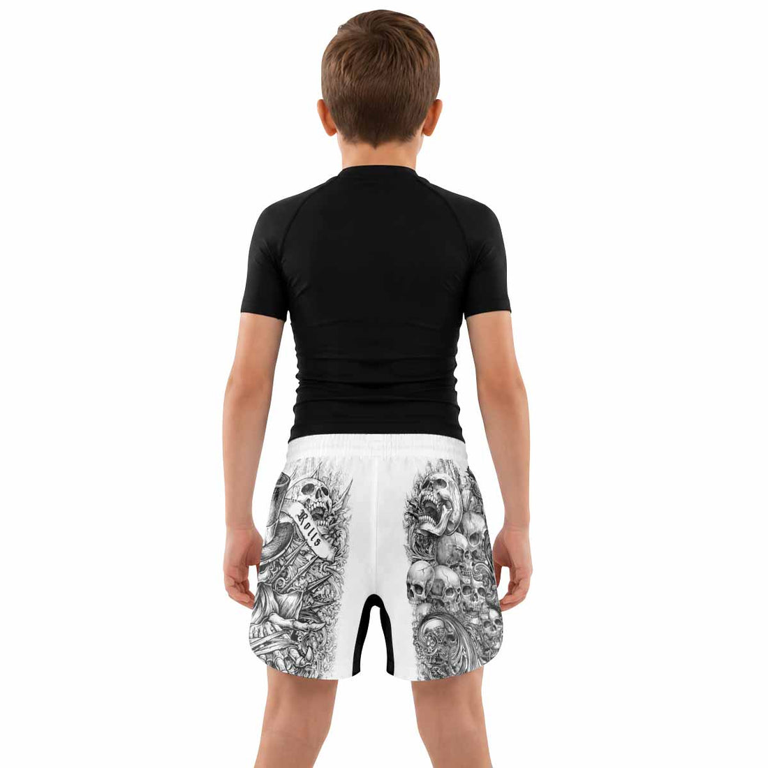 Memento Mori Skull Kids Grappling Shorts - lifestyle