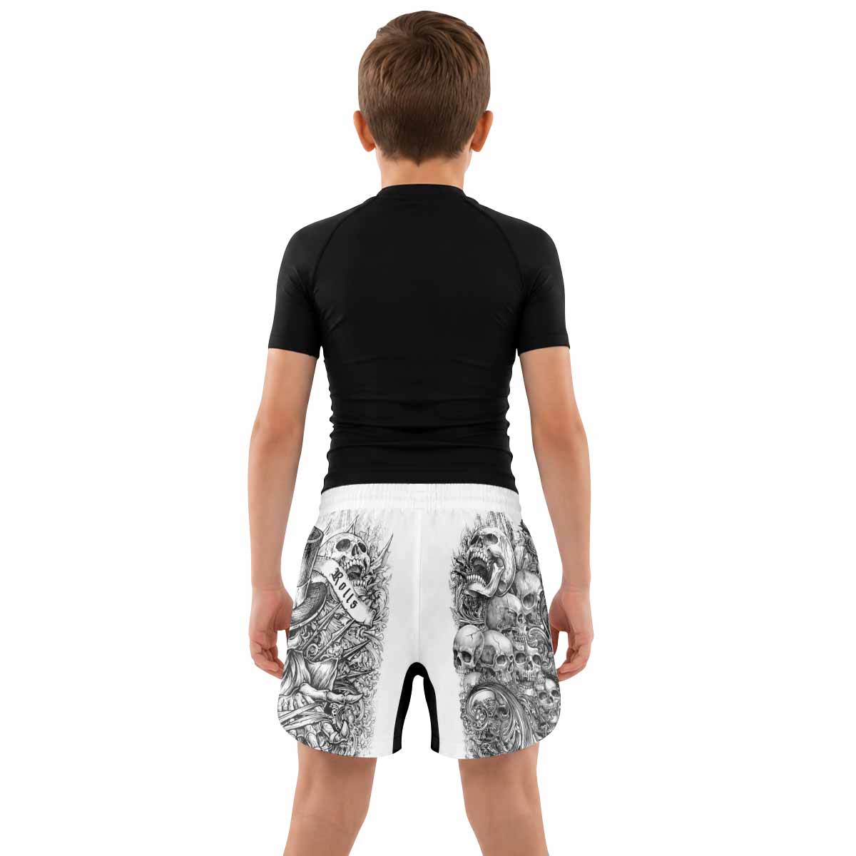 Memento Mori Skull Kids Grappling Shorts - lifestyle