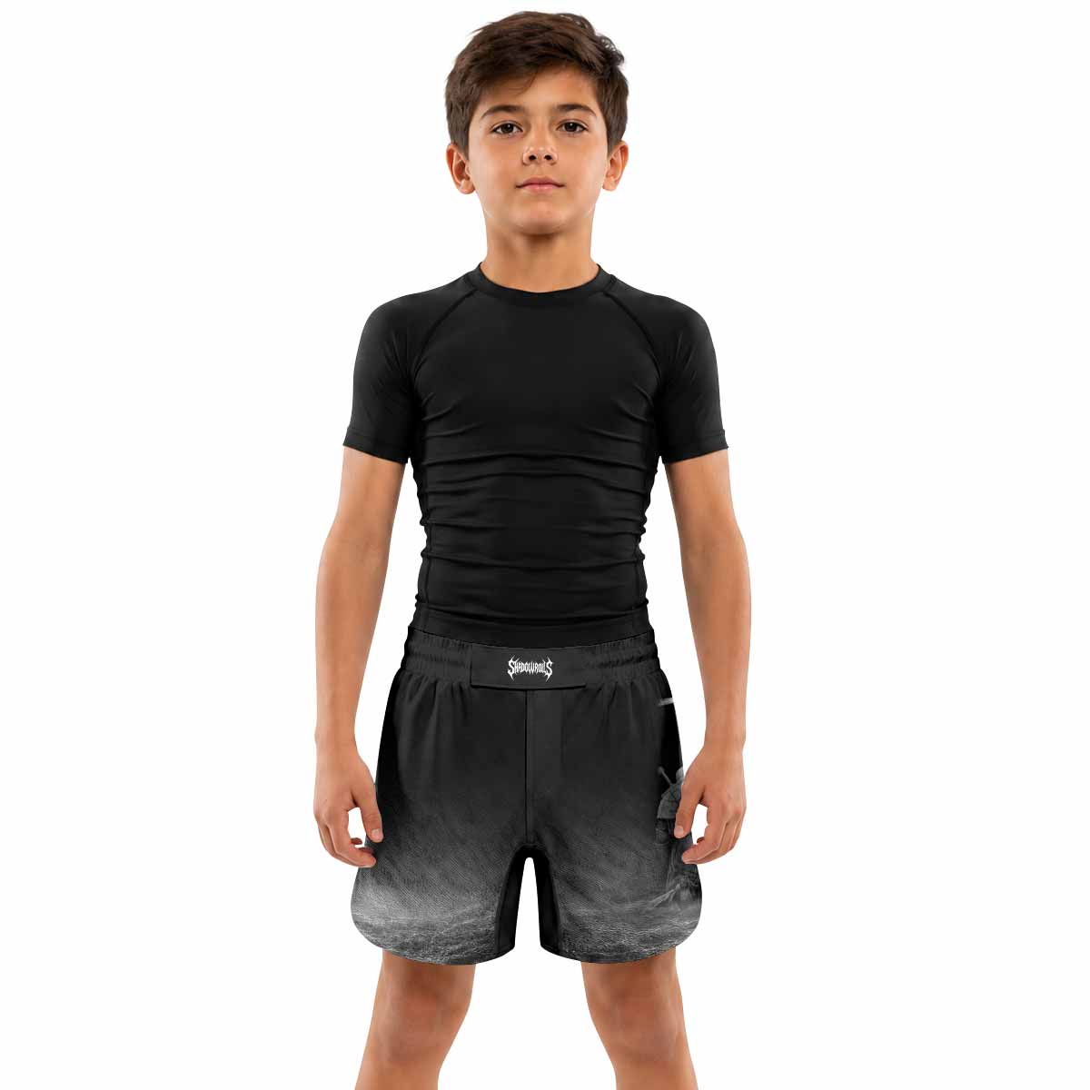 Psalms 23:4 NIV Kids Grappling Shorts - lifestyle
