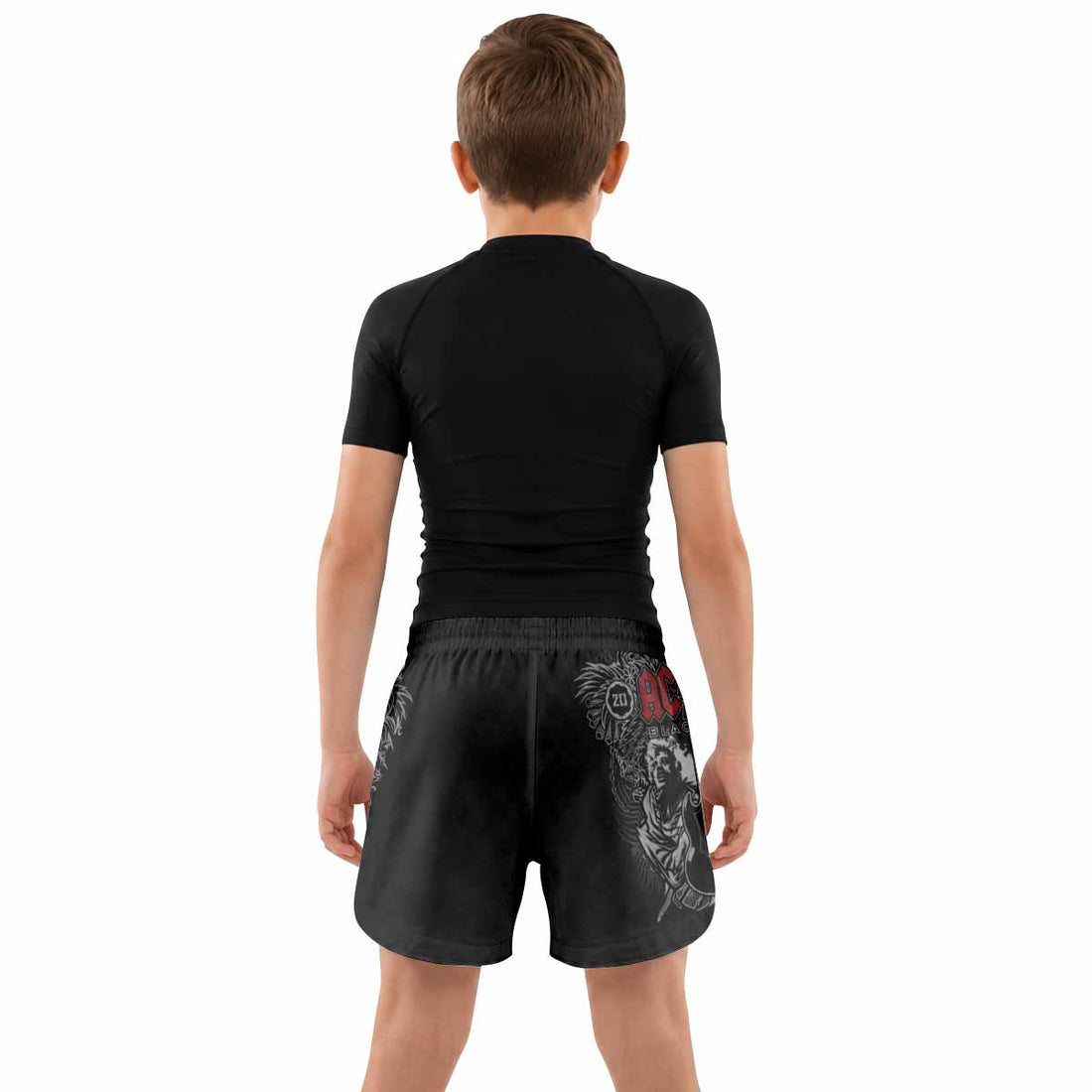 AC/DC Black Ice Kids Grappling Shorts - lifestyle