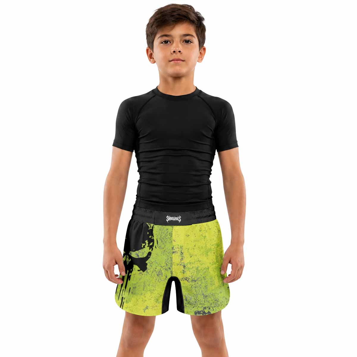 The Punisher Skull Kids Grappling Shorts - lifestyle