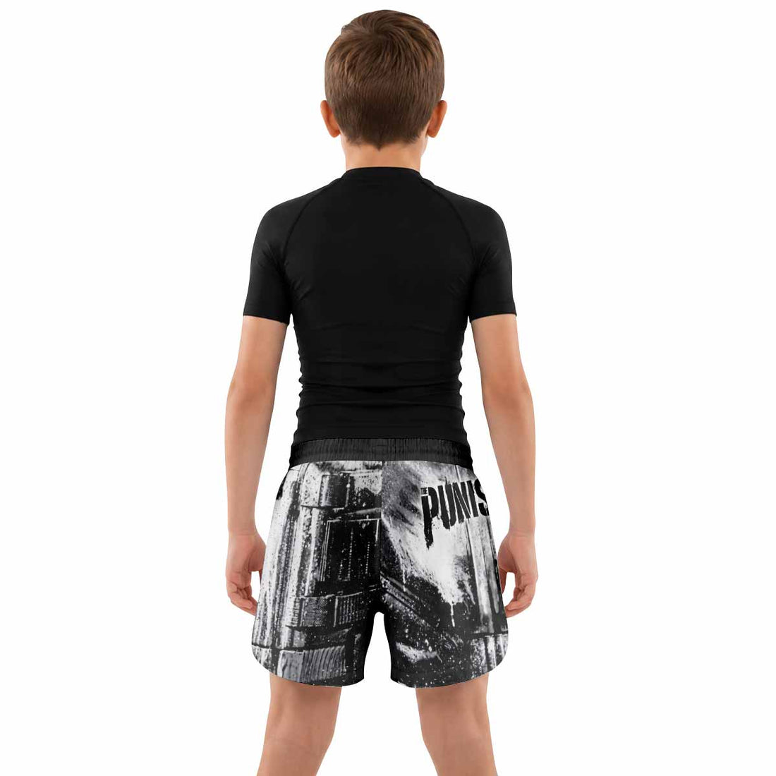 The Punisher War Mask Kids Grappling Shorts - lifestyle