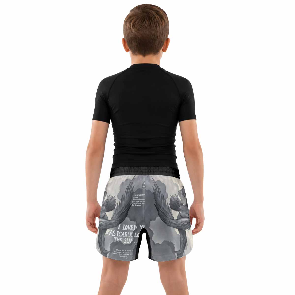 Icarus Too Close To The Sun Kids Grappling Shorts - lifestyle