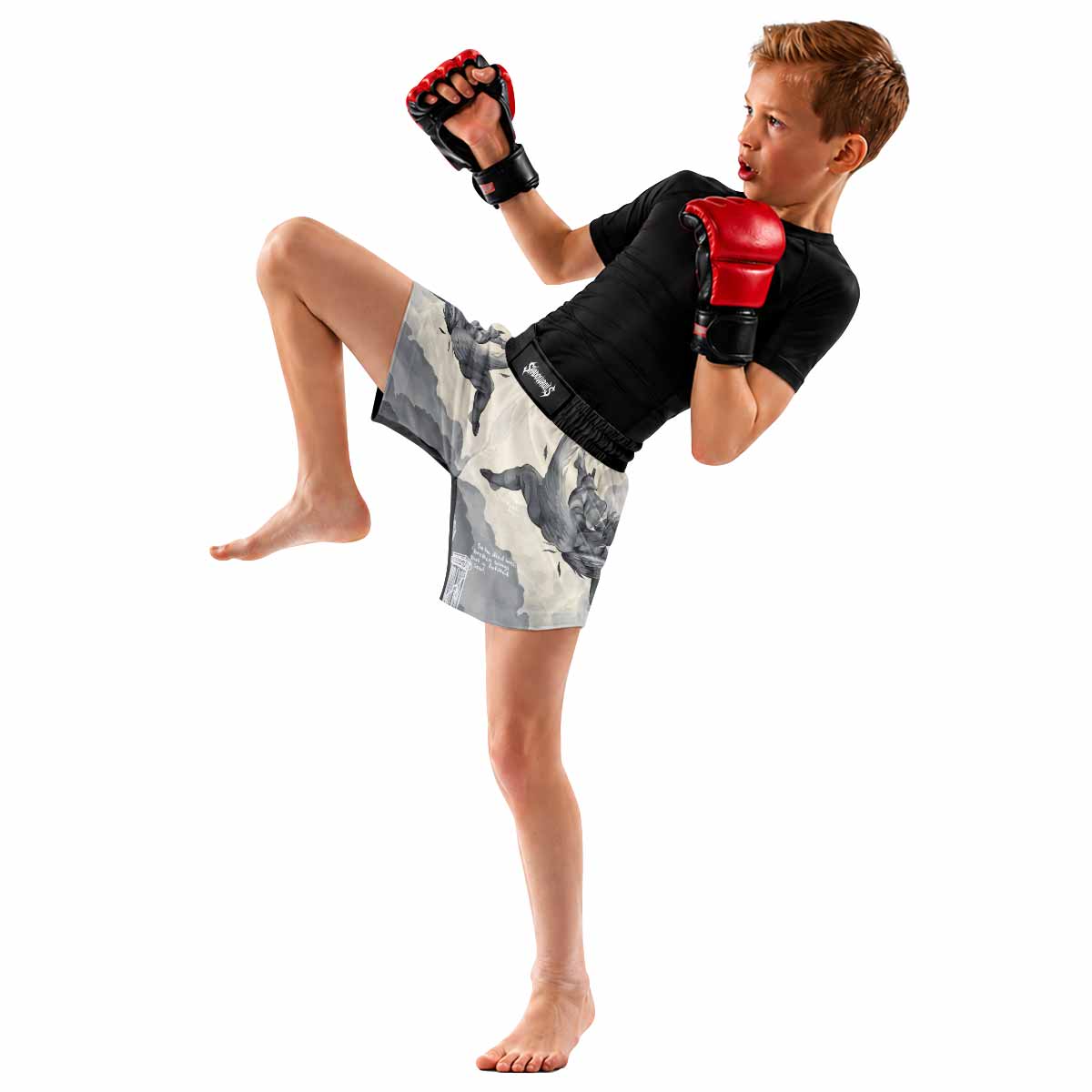 Icarus Too Close To The Sun Kids Grappling Shorts - lifestyle