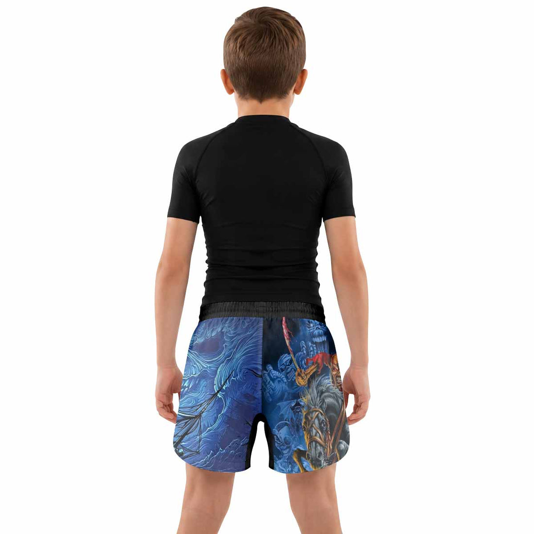 Iron Maiden England Flag Kids Grappling Shorts - lifestyle