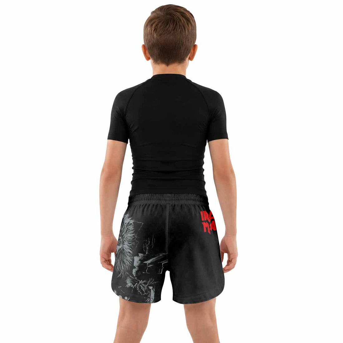 Iron Maiden Eddie the Head Kids Grappling Shorts - lifestyle