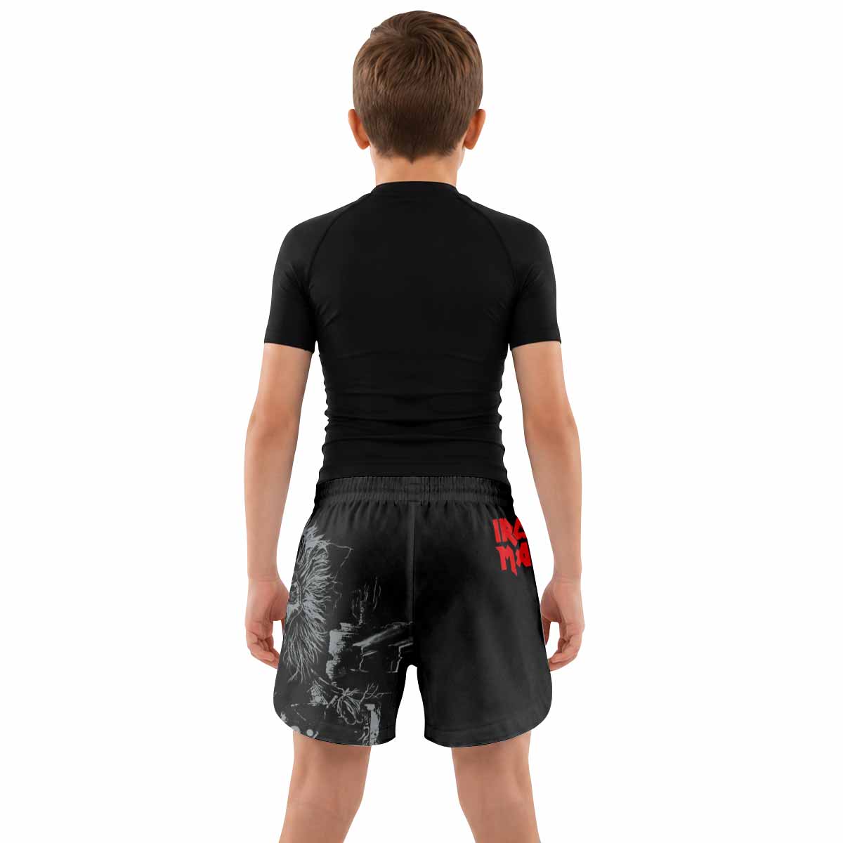 Iron Maiden Eddie the Head Kids Grappling Shorts - lifestyle