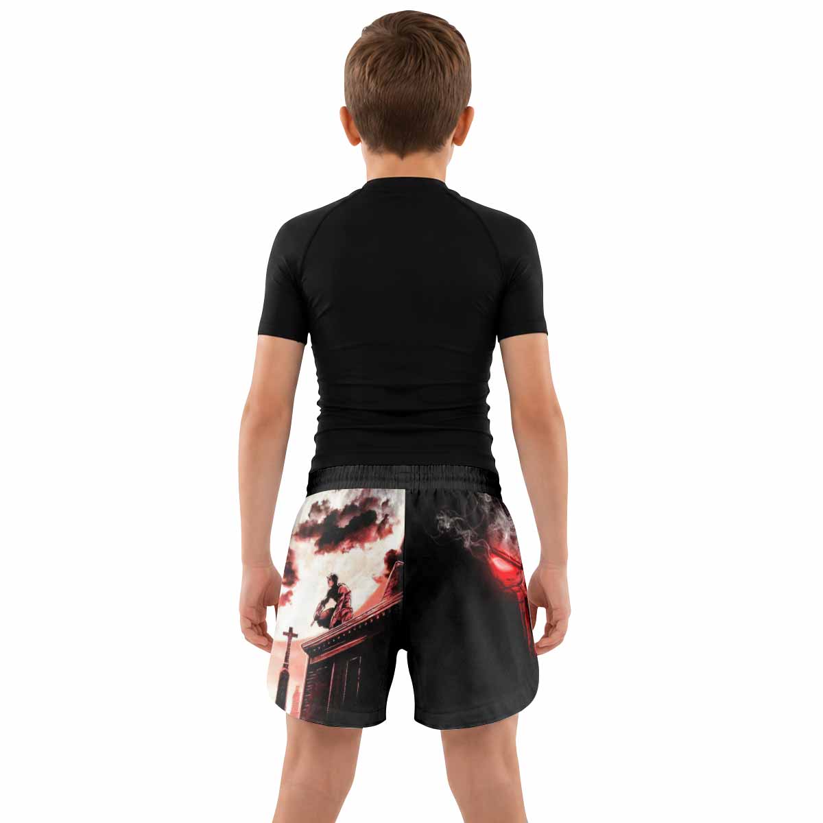 The Punisher Skull Frank Castle Kids Grappling Shorts - lifestyle