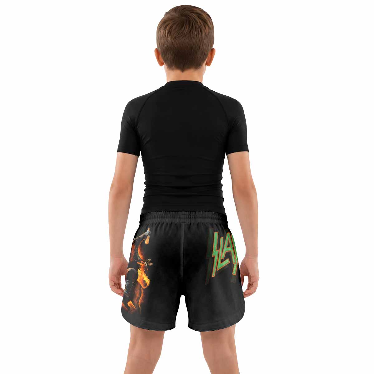 Slayer Hellfire Demon Kids Grappling Shorts - lifestyle