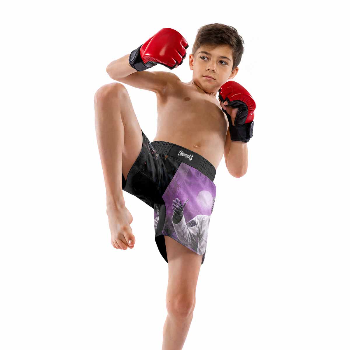 Megadeth Vic Rattlehead Kids Grappling Shorts - lifestyle