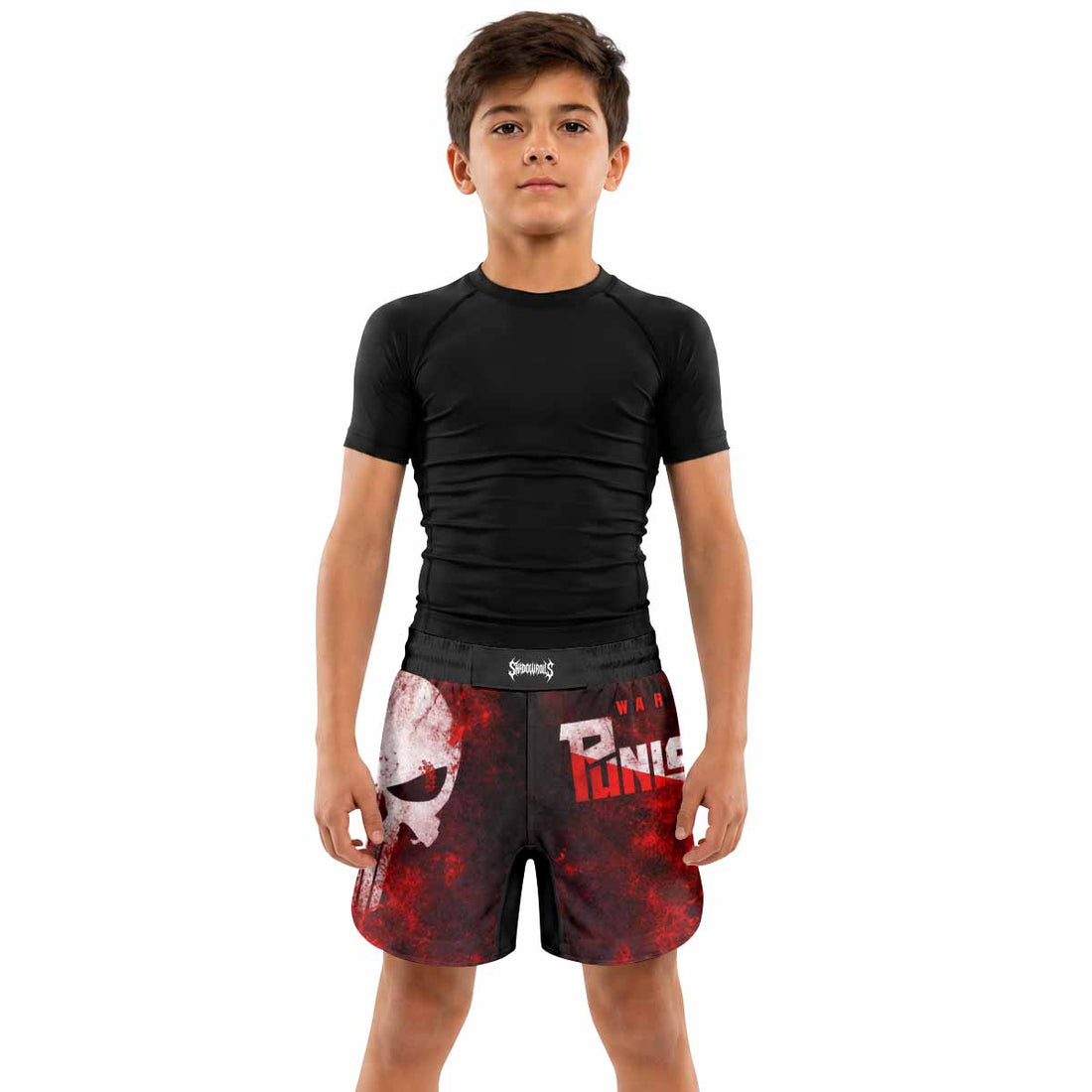 Punisher War Zone Kids Grappling Shorts - lifestyle