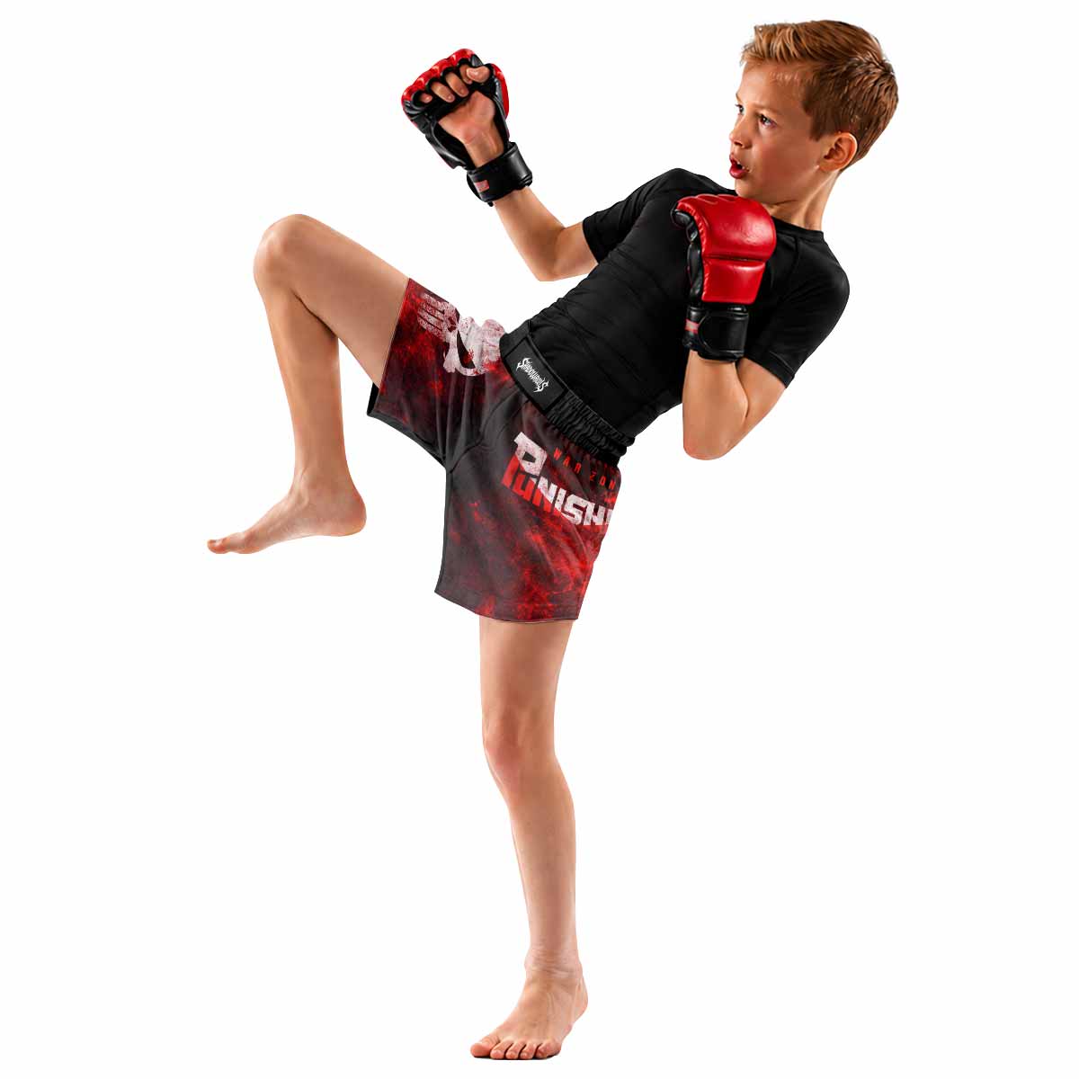 Punisher War Zone Kids Grappling Shorts - lifestyle
