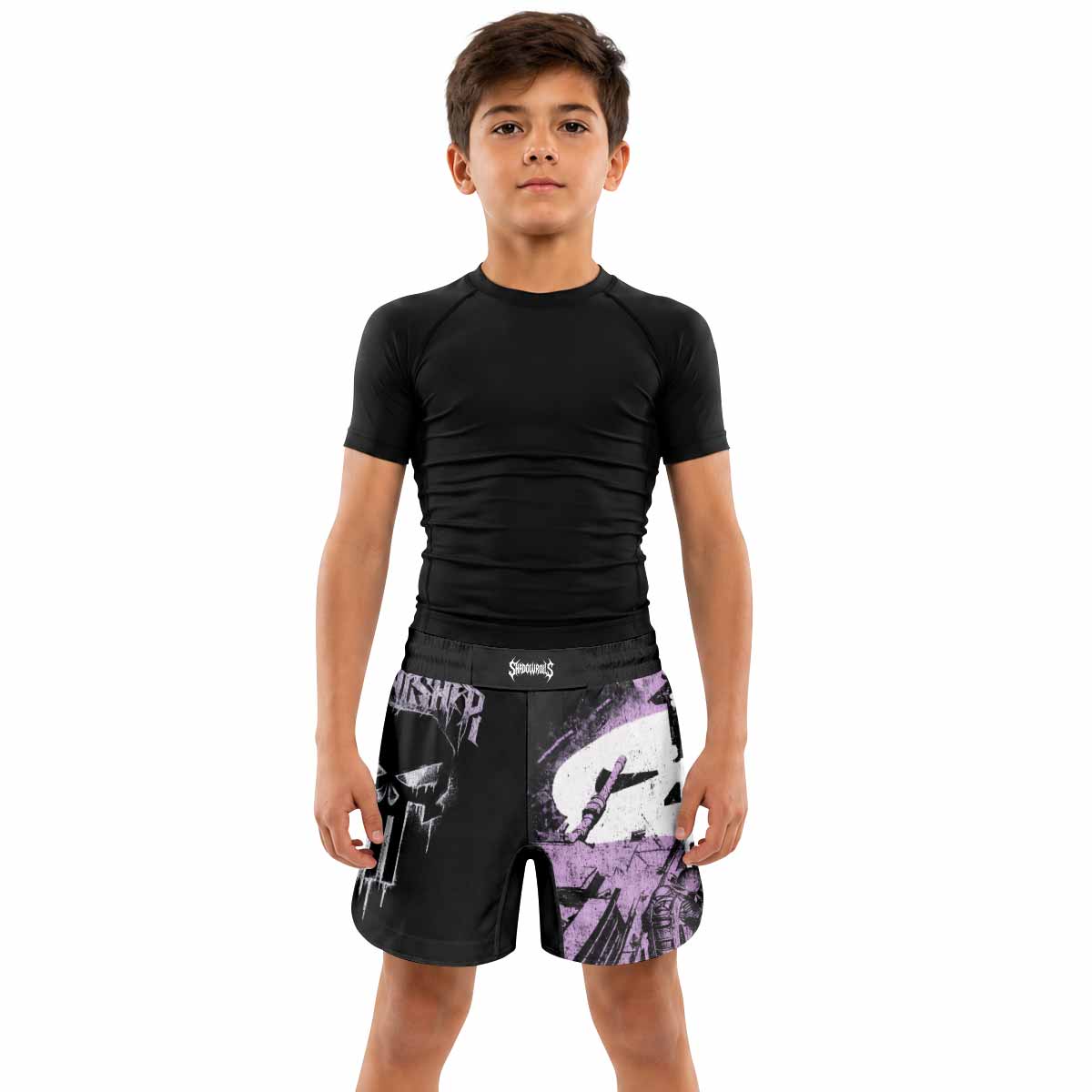 Punisher Final Verdict Kids Grappling Shorts - lifestyle