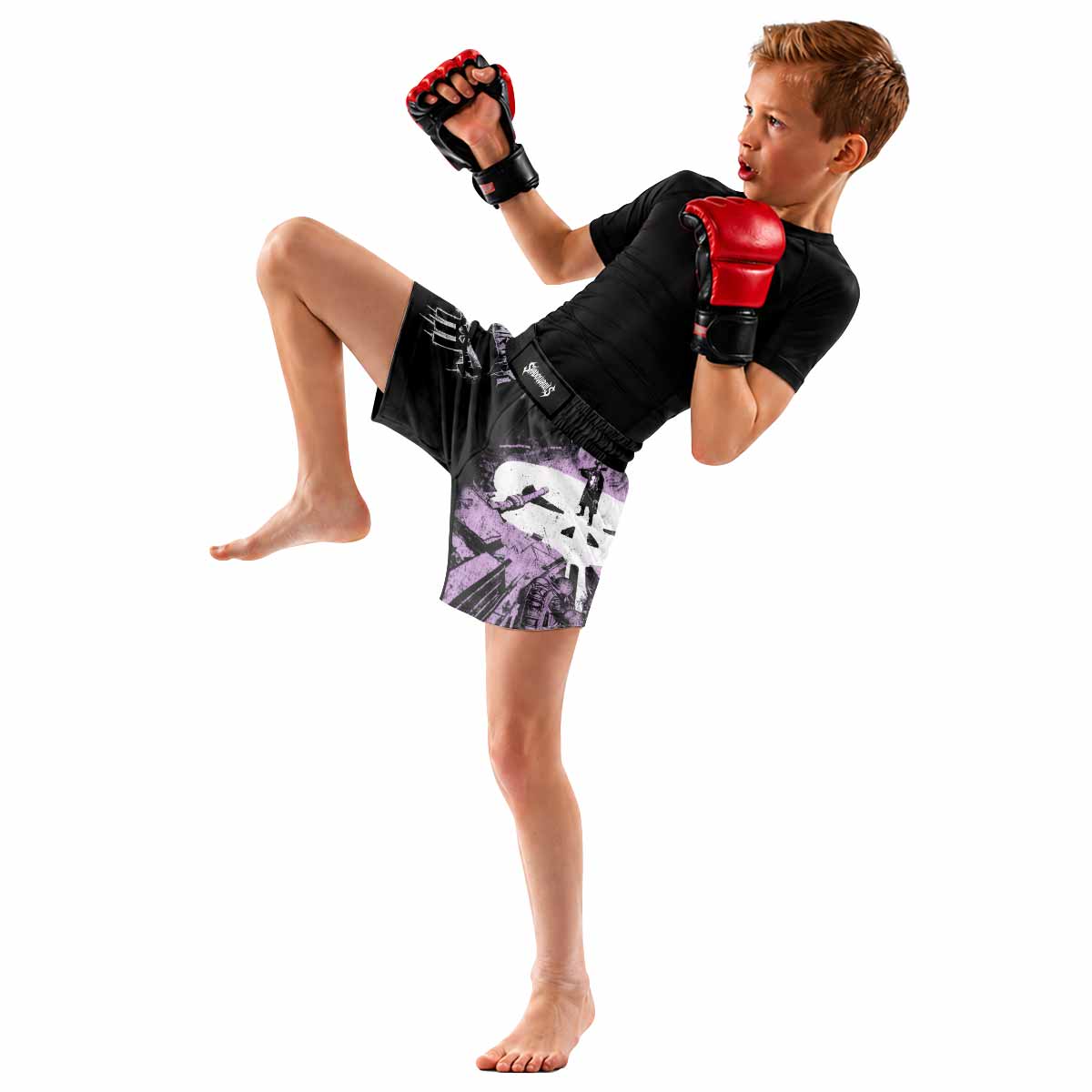 Punisher Final Verdict Kids Grappling Shorts - lifestyle