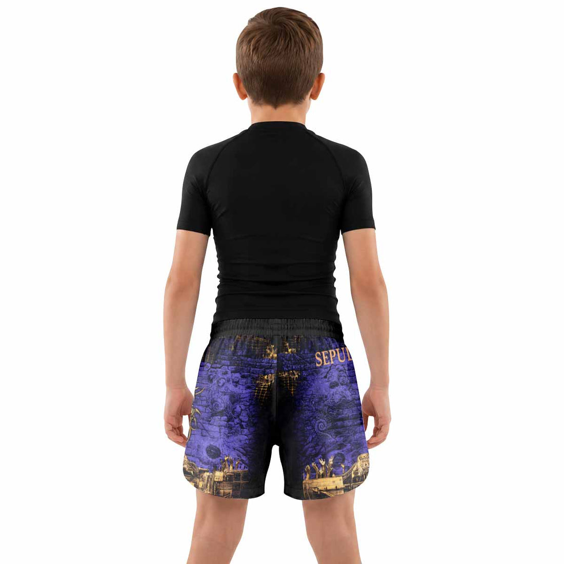 Sepultura Chaos A.D 90s Kids Grappling Shorts - lifestyle