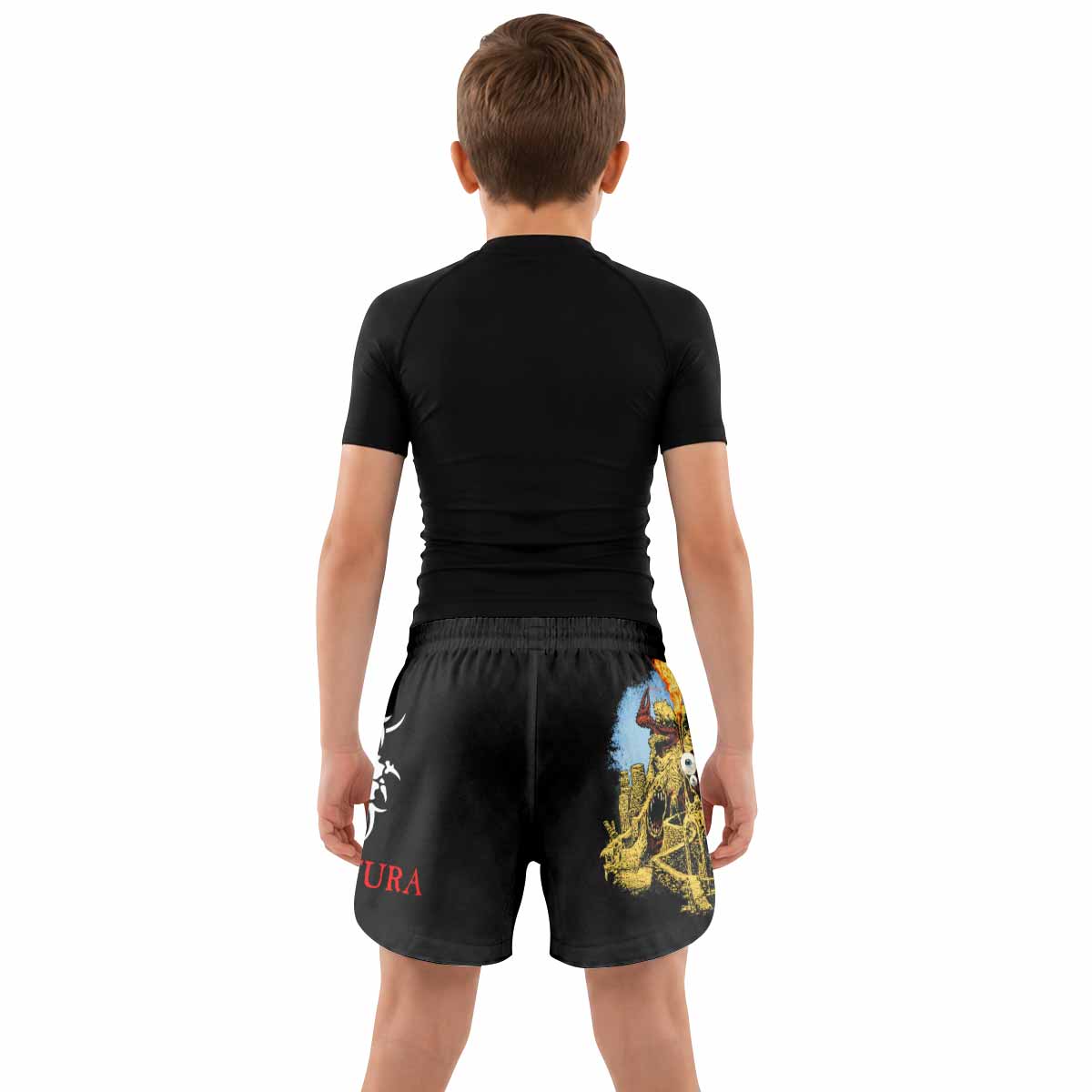 Sepultura Arise Kids Grappling Shorts - lifestyle