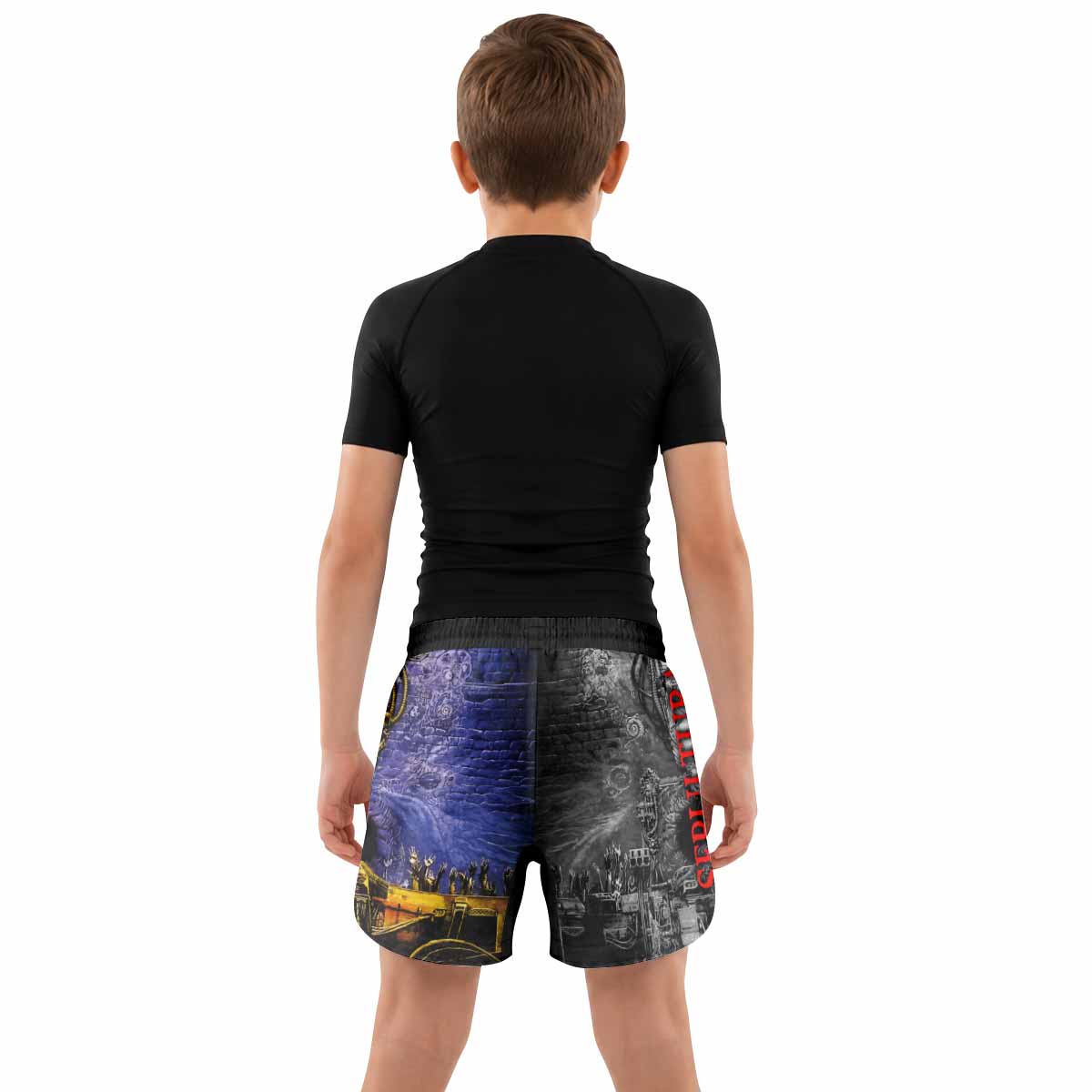 Sepultura Chaos A.D Kids Grappling Shorts - lifestyle
