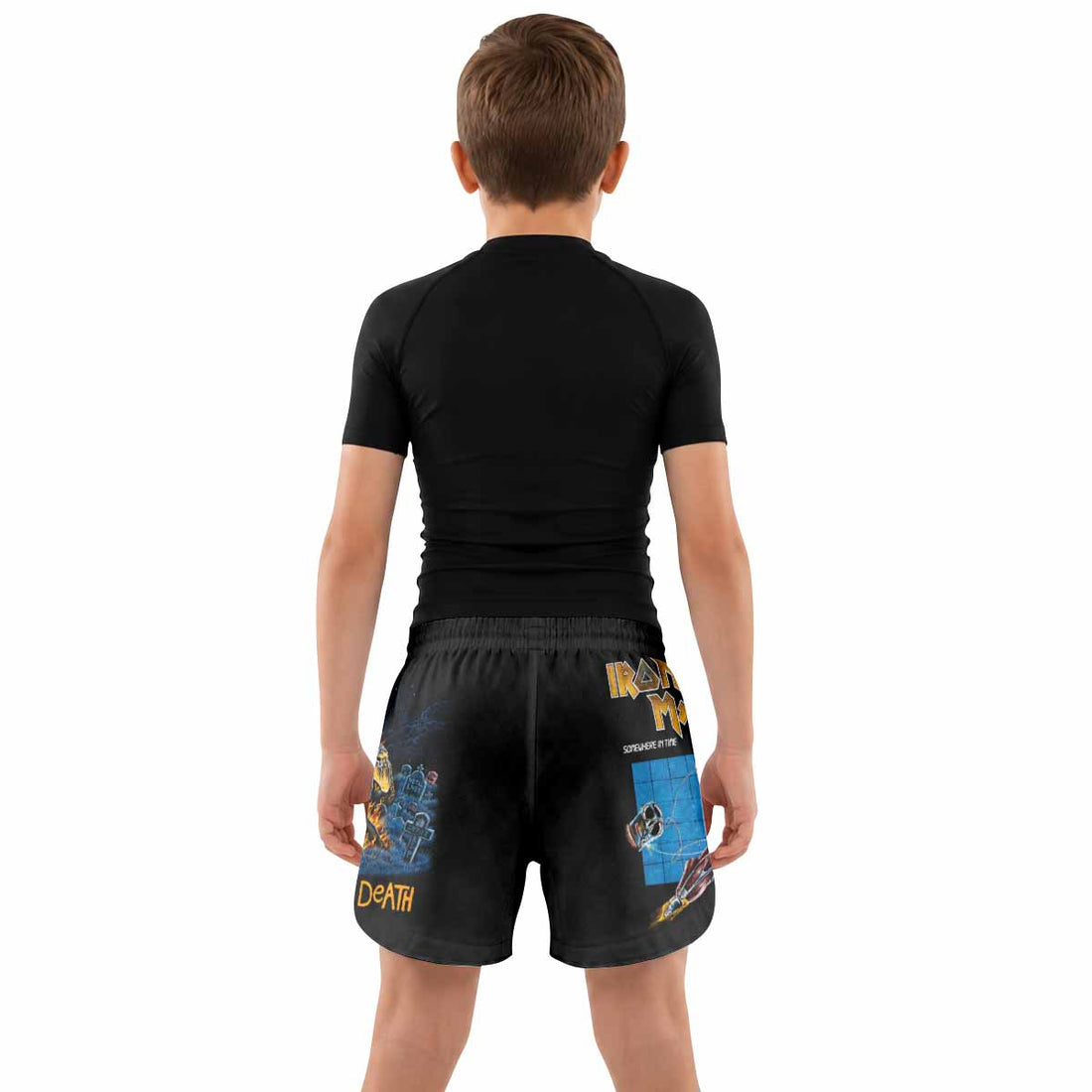 Iron Maiden Live After Death Kids Grappling Shorts - lifestyle