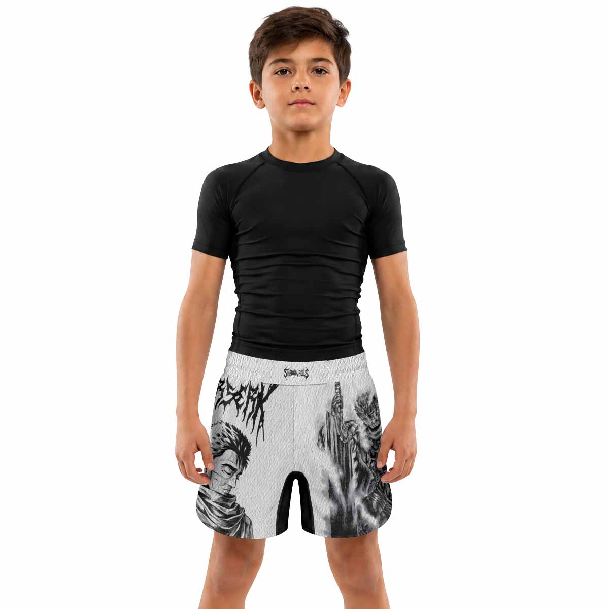 Berserk Metal Guts Kids Grappling Shorts - lifestyle