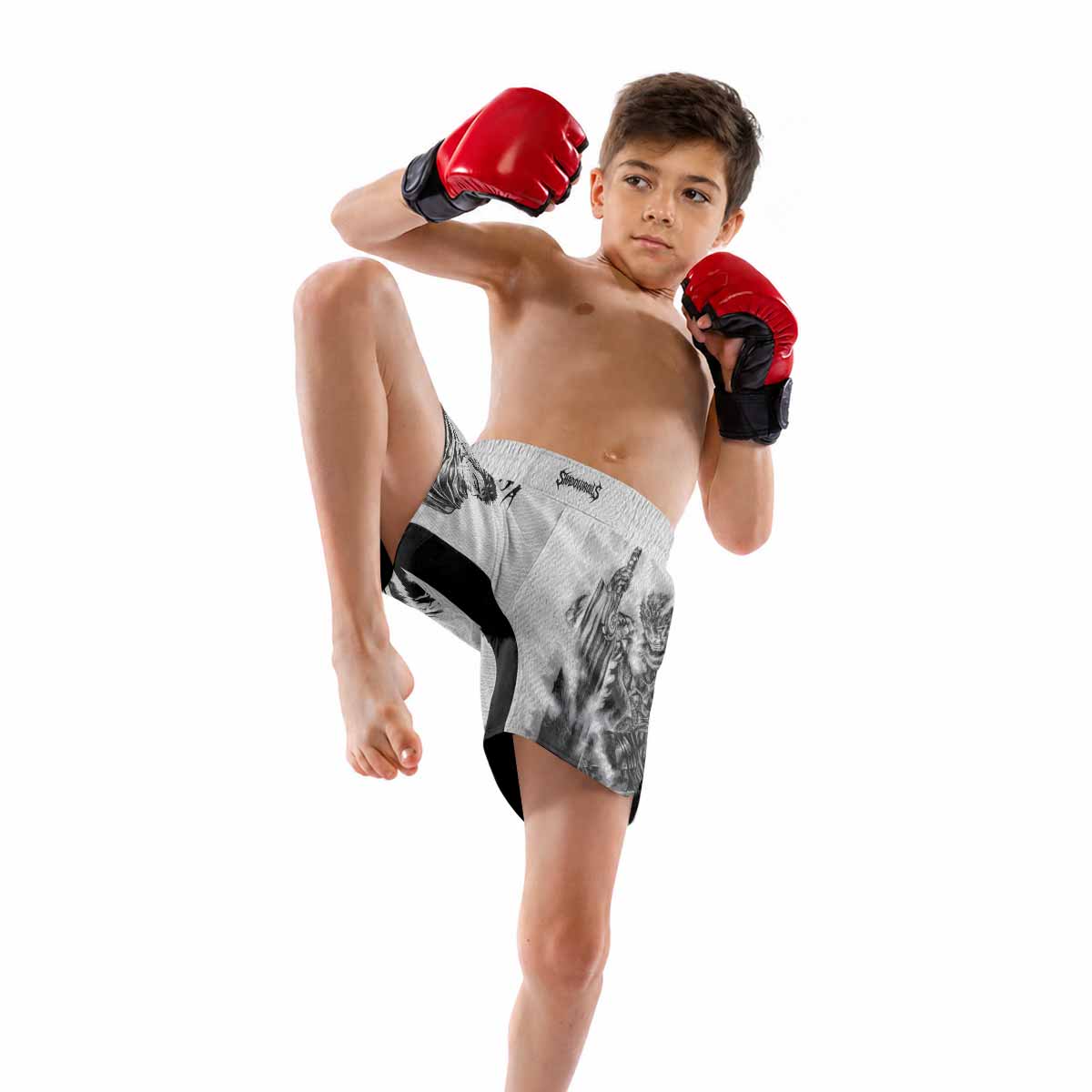 Berserk Metal Guts Kids Grappling Shorts - lifestyle