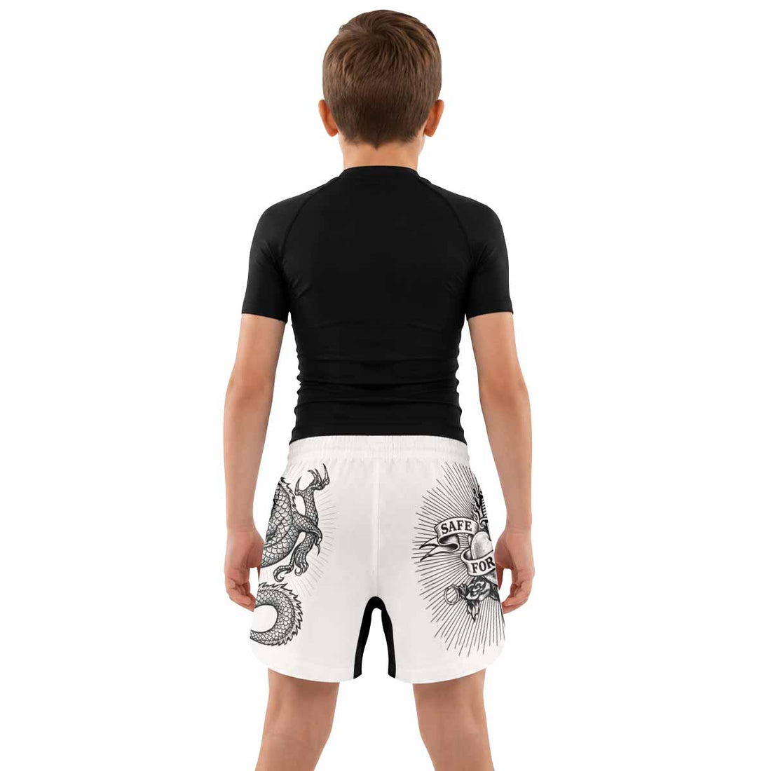 Dragon Tattoo Kids Grappling Shorts - lifestyle