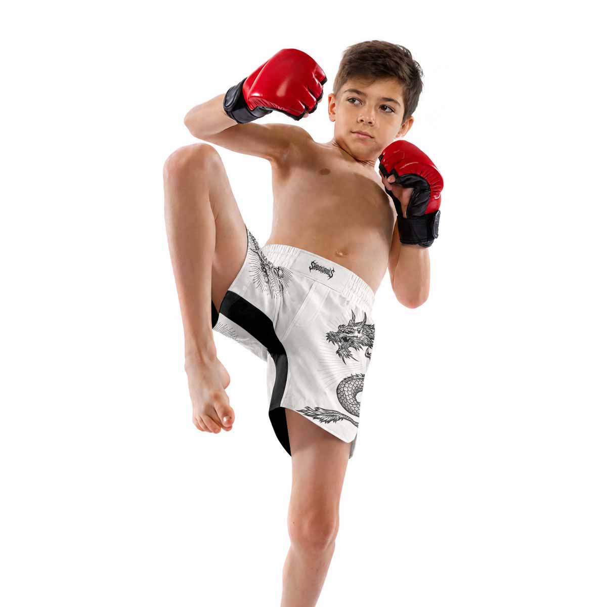 Dragon Tattoo Kids Grappling Shorts - lifestyle