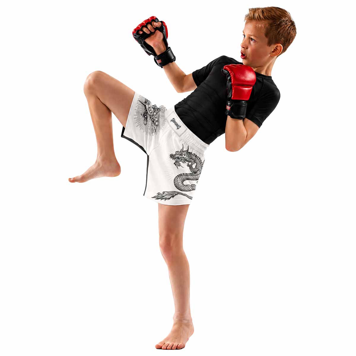 Dragon Tattoo Kids Grappling Shorts - lifestyle