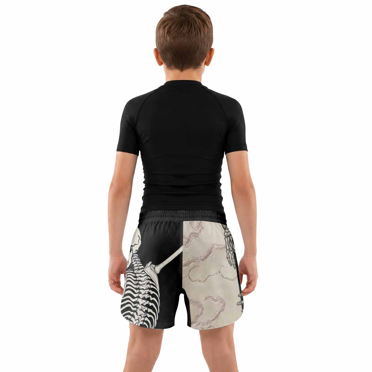 Bare Bones Skeleton Kids Grappling Shorts - lifestyle