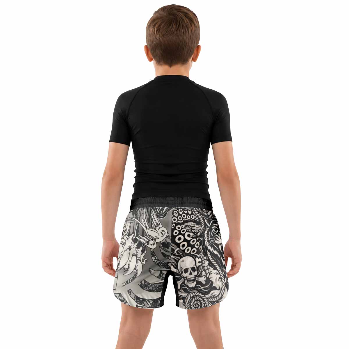 Savage Ocean Irezumi Kids Grappling Shorts - lifestyle