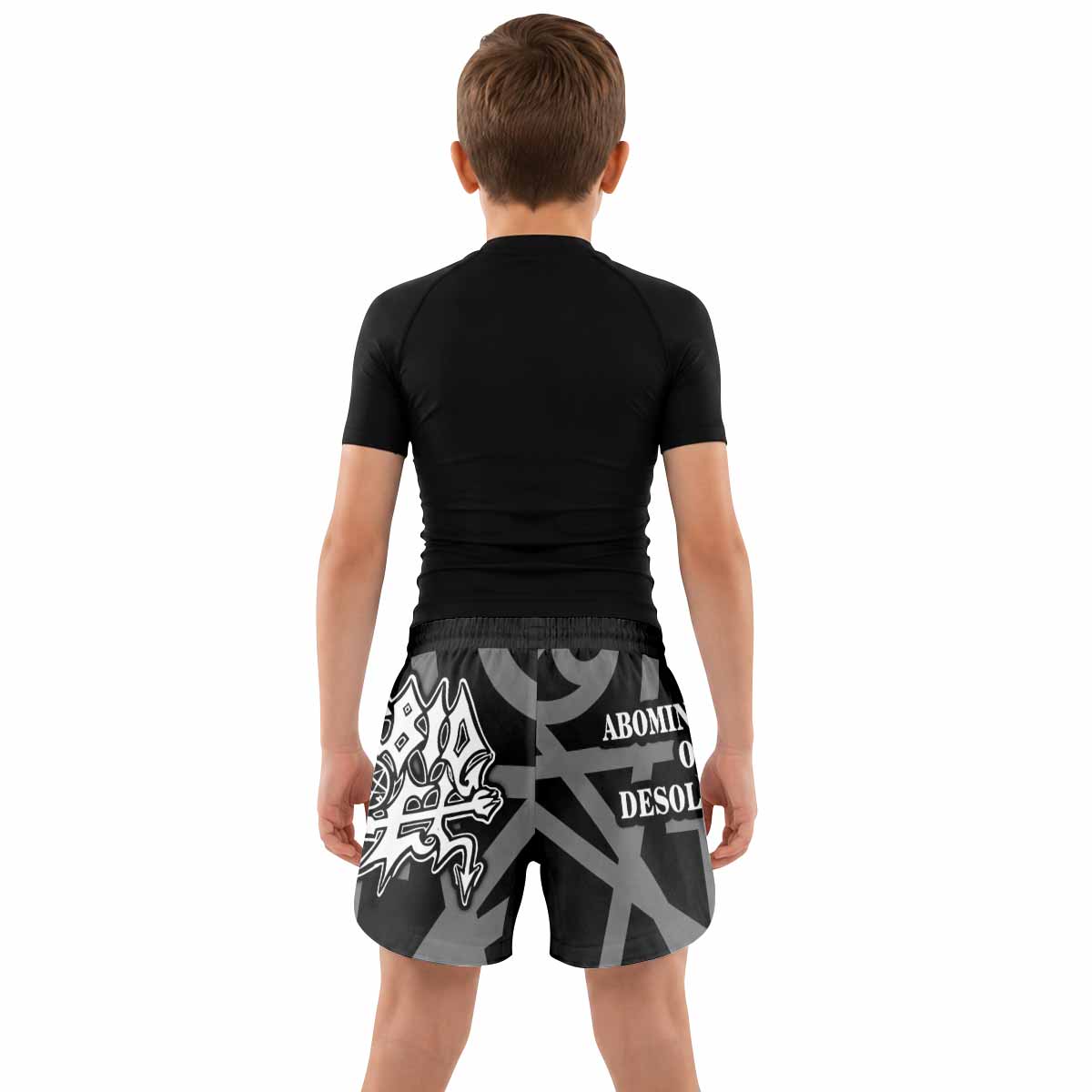 Morbid Angel Abominations of Desolation Kids Grappling Shorts - lifestyle