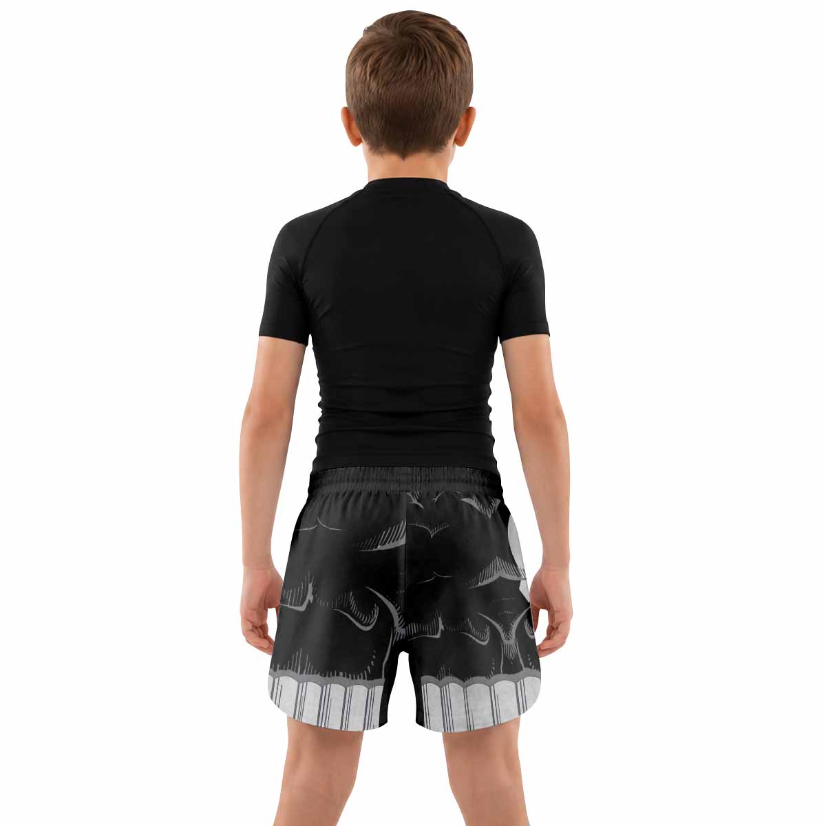 Punisher Skull Tactical Kids Grappling Shorts - lifestyle