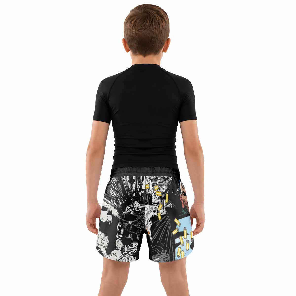 Punisher Bullet Storm Frank Castle Kids Grappling Shorts - lifestyle