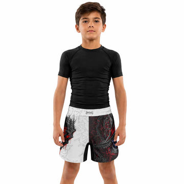 Berserk Berserker Armor Kids Grappling Shorts - lifestyle