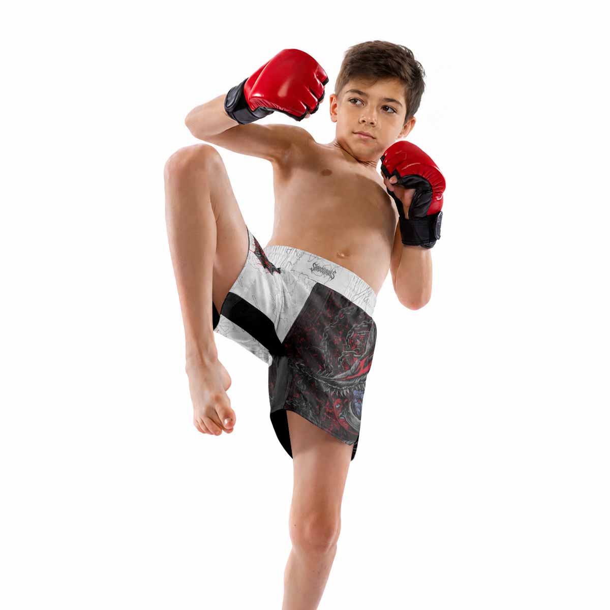 Berserk Berserker Armor Kids Grappling Shorts - lifestyle