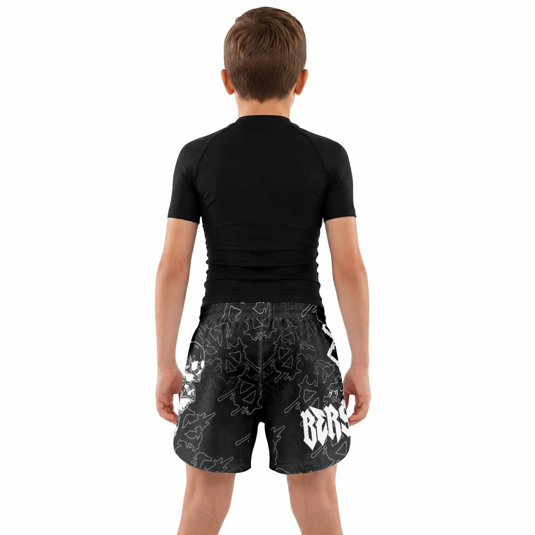 Berserk Dragon Slayer Skull Kids Grappling Shorts - lifestyle