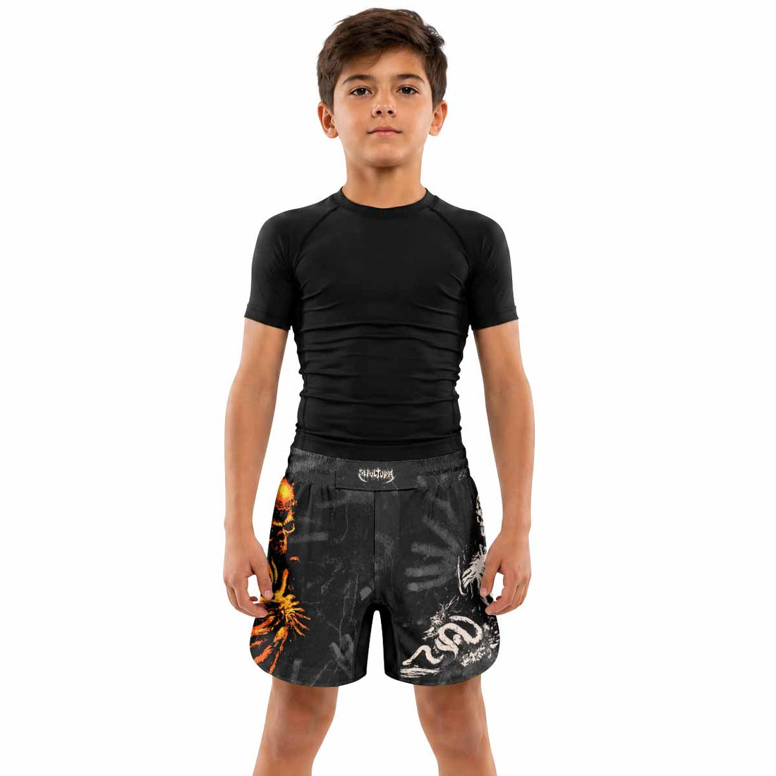 Sepultura Beneath the Remains Kids Grappling Shorts - lifestyle