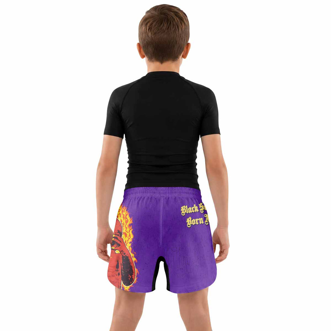Born Again Black Sabbath Kids Grappling Shorts - lifestyle
