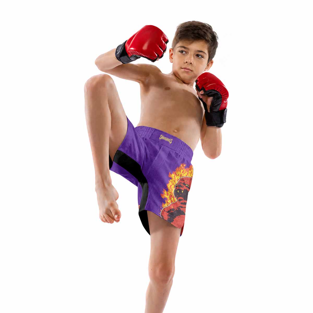 Born Again Black Sabbath Kids Grappling Shorts - lifestyle