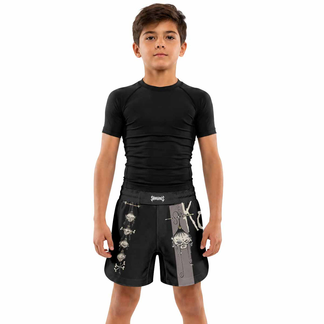 Korn Gothic Spine Kids Grappling Shorts - lifestyle