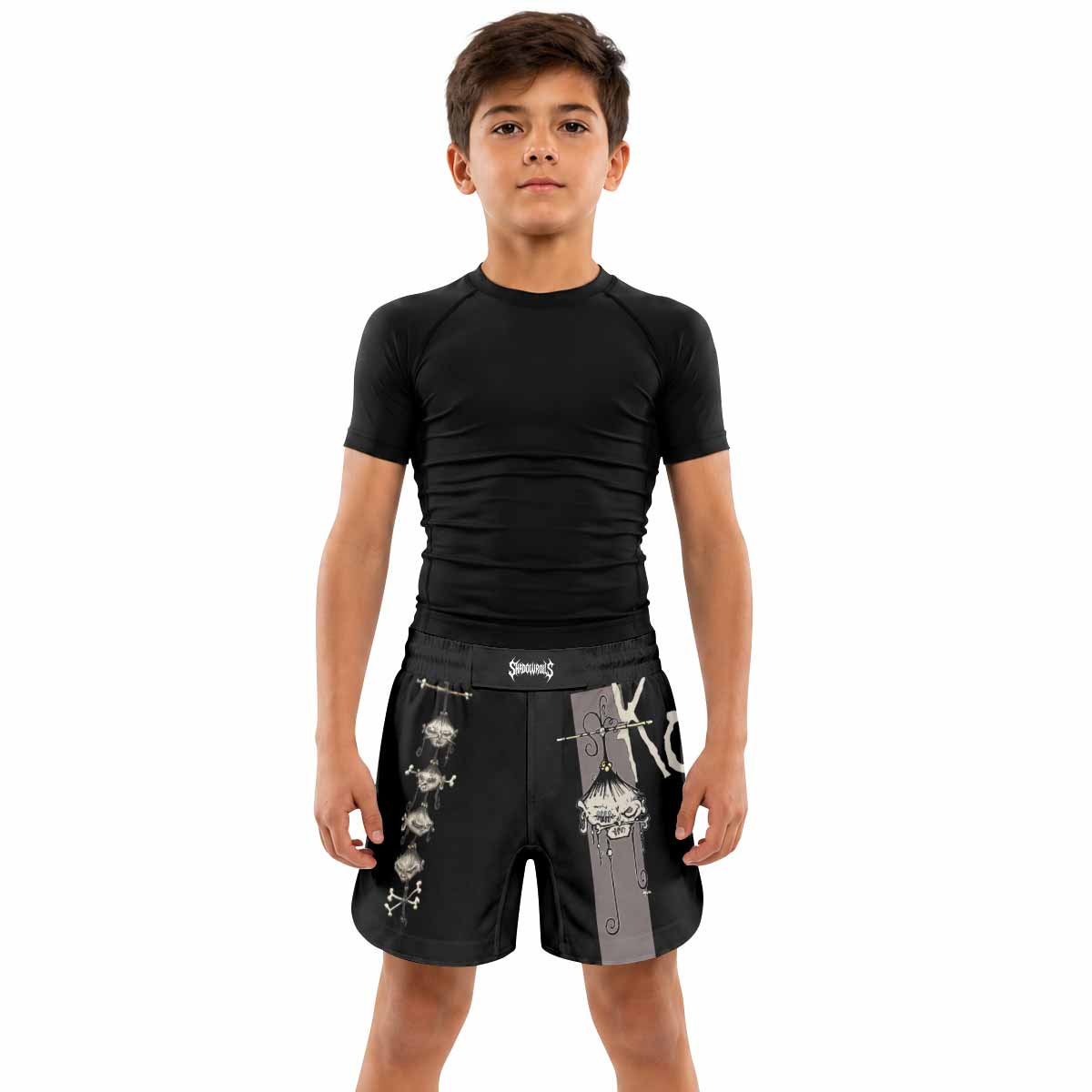Korn Gothic Spine Kids Grappling Shorts - lifestyle