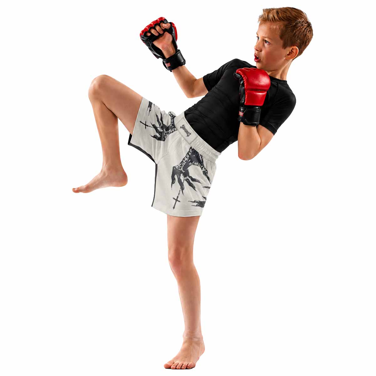 Monster Claw with Cross Kids Grappling Shorts - lifestyle