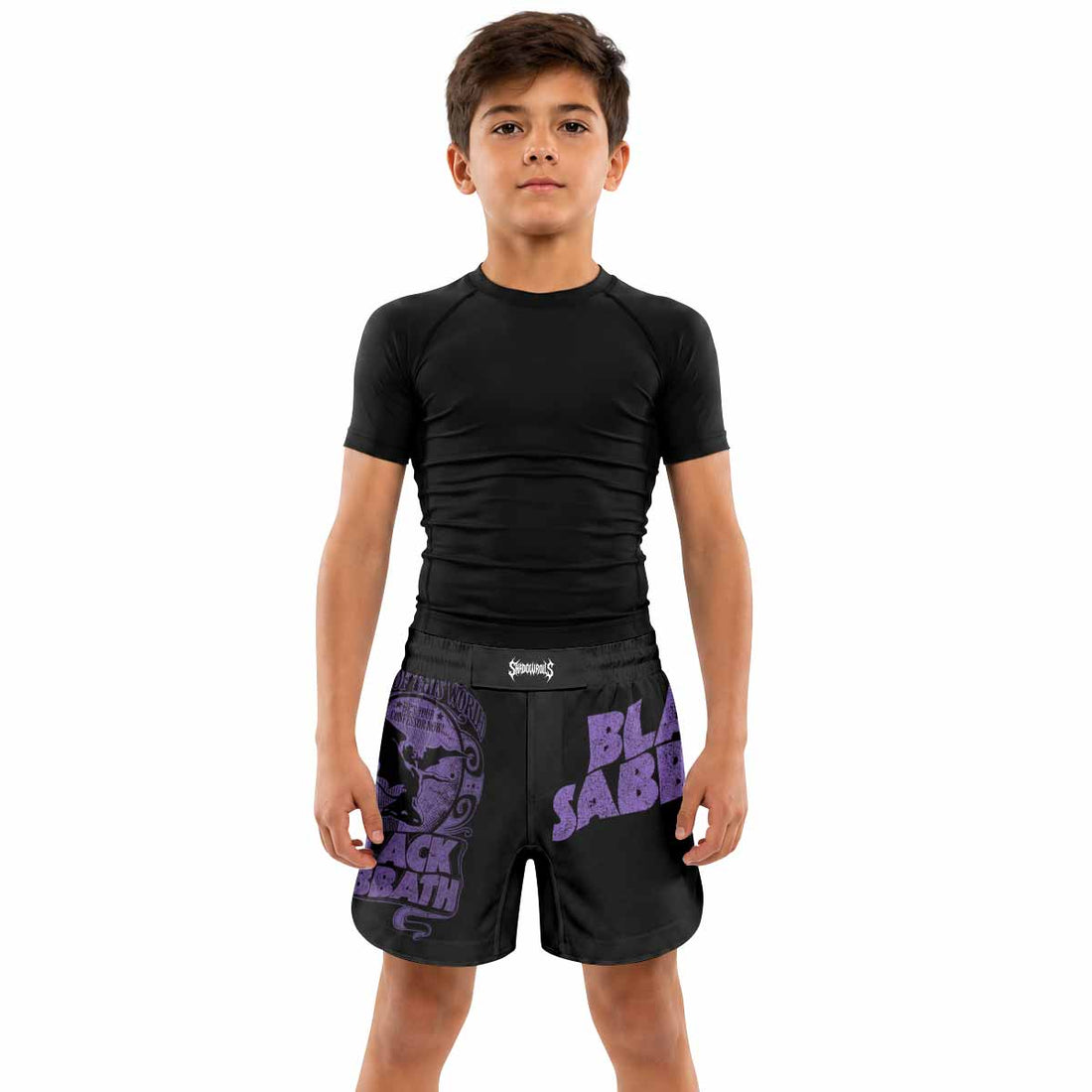 Black Sabbath Lord of This World Kids Grappling Shorts - lifestyle
