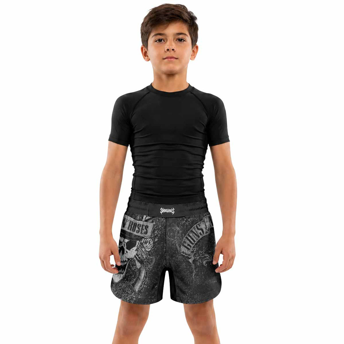 Guns N' Roses Skull Kids Grappling Shorts - lifestyle